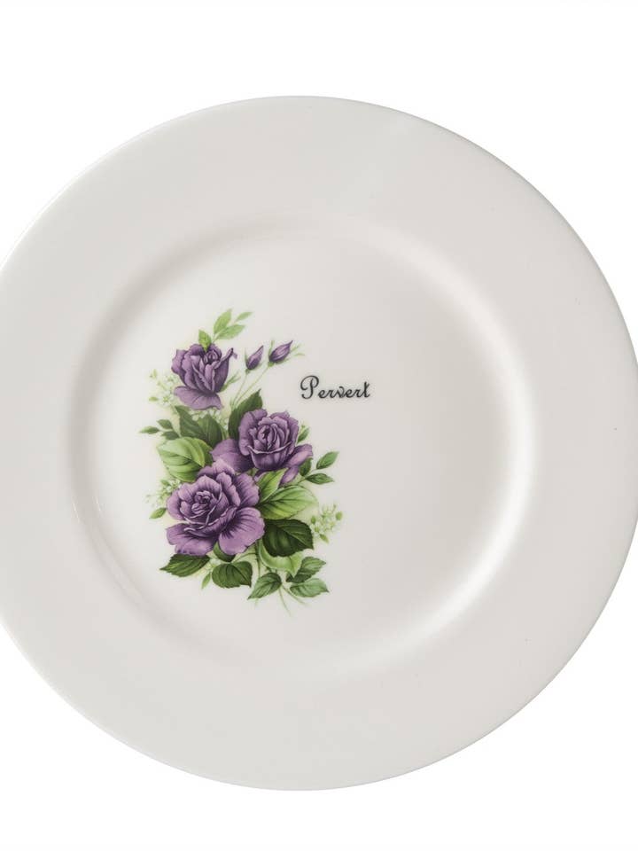 Pervert Dinner Plate for wholesale by Outlandish Creations