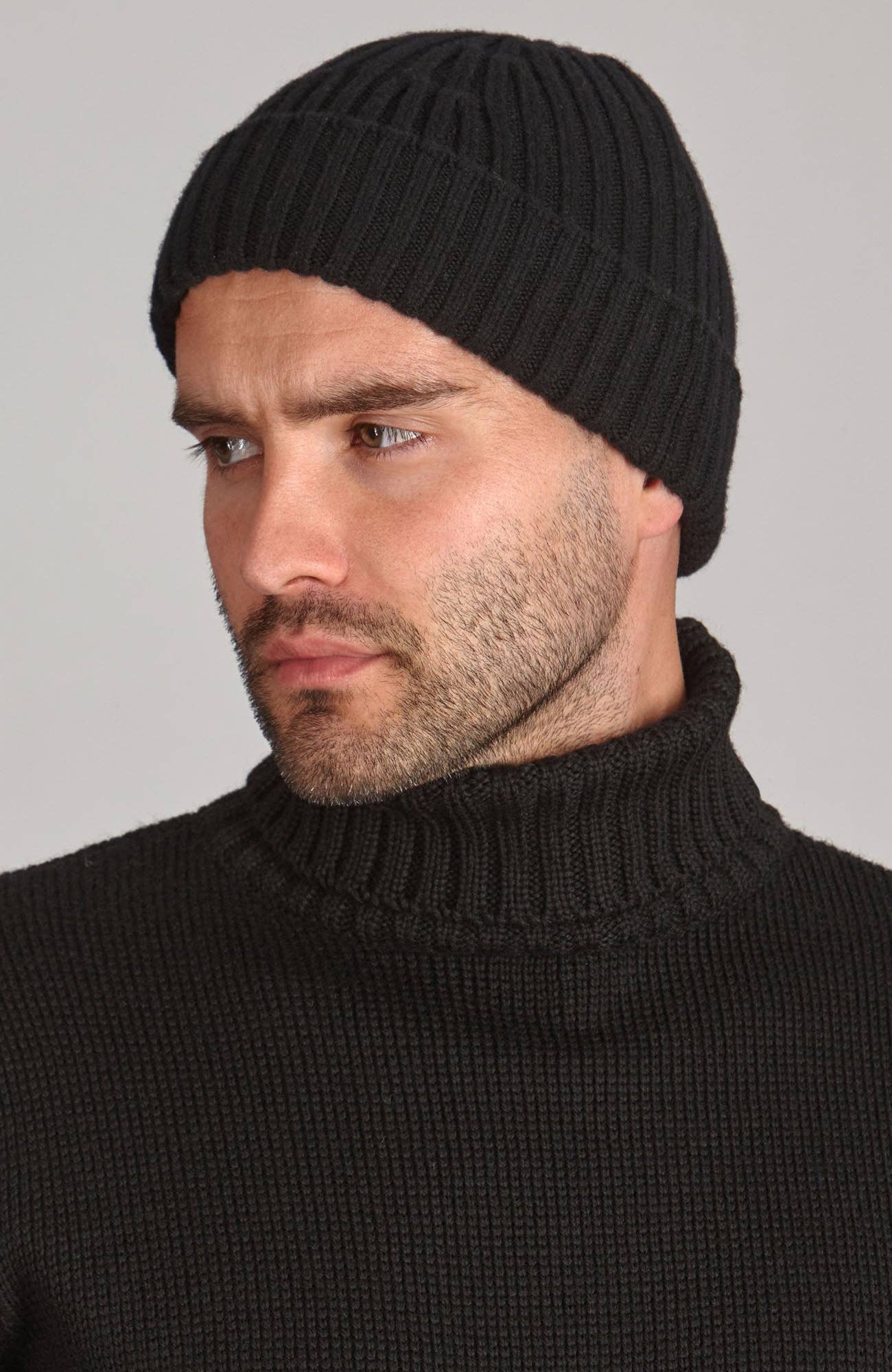 Paul James Knitwear - Wholesale Beanie - Men's - Heavyweight Merino Cashmere Ribbed Beanie7