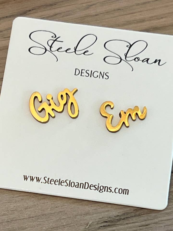 Gig Em Aggies Earrings Texas A&M Gifts and Aggies Gameday for wholesale by Steele Sloan Designs