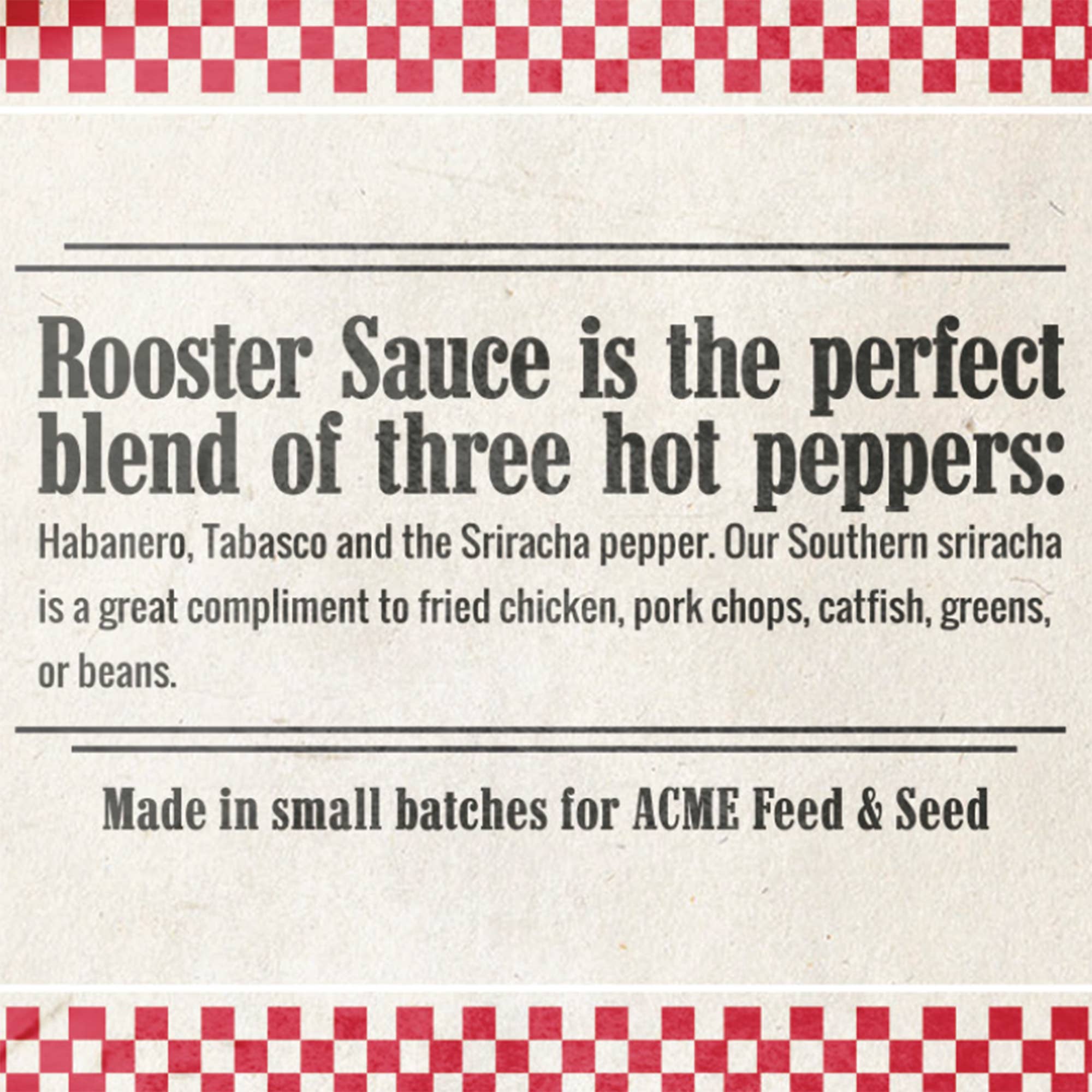 The Southern Steak and Oyster - Wholesale Hot Sauce - Rooster Sauce4