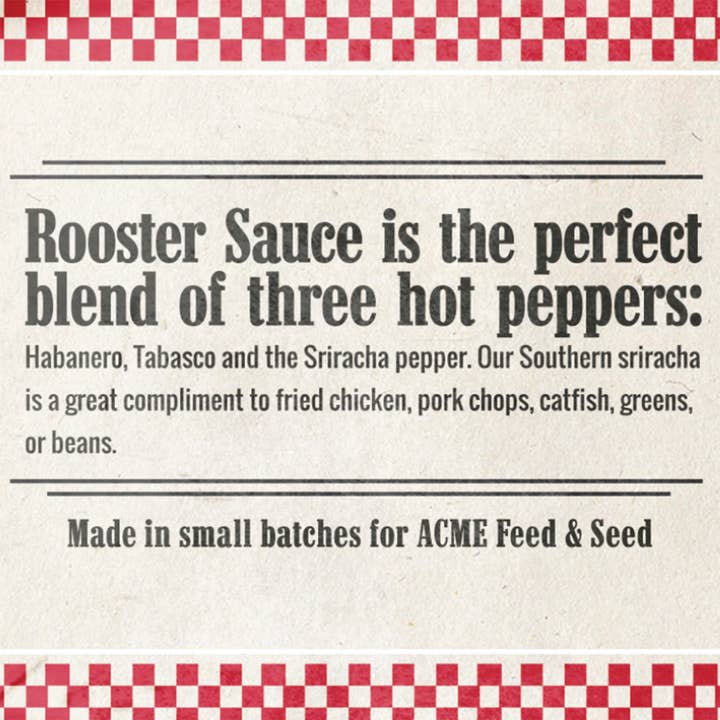 The Southern Steak and Oyster - Wholesale Hot Sauce - Rooster Sauce4