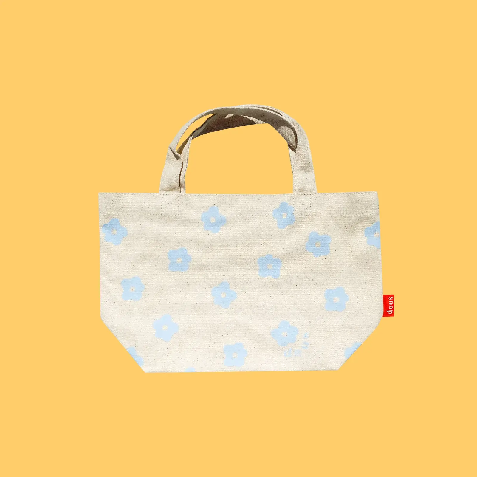 Dous - Wholesale Tote Bag - Women's - flower cotton canvas mini tote bag zippered pocket3