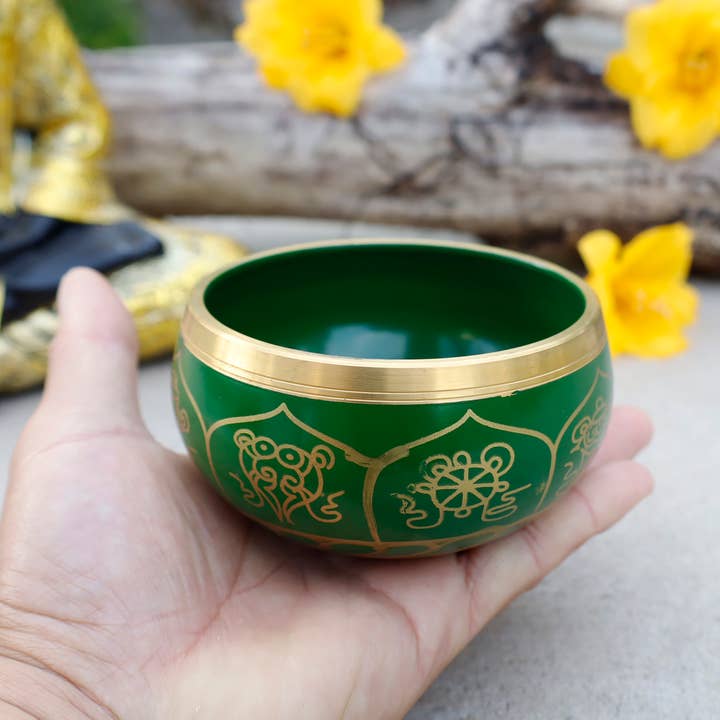 Lungta Imports - Wholesale Meditation Supplies - Tibetan Singing Bowl 8LS Complete Set For Meditation & Yoga13
