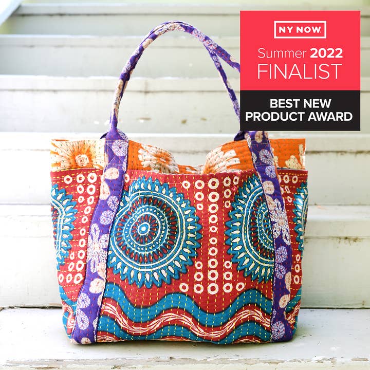 WorldFinds - Wholesale Tote Bag - Women's - Kantha Carryall Bag