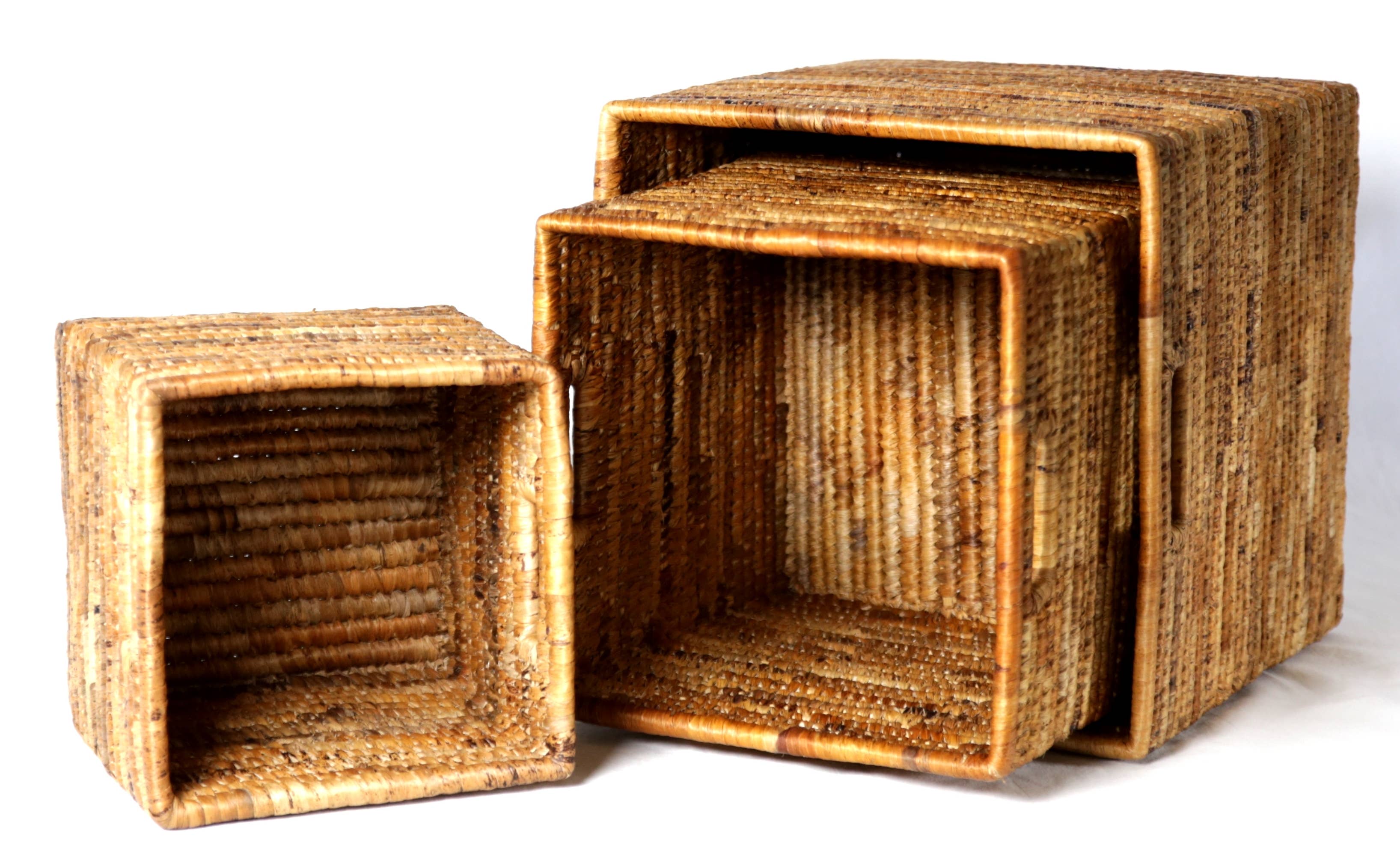 Villages Wholesale - Wholesale Cube Storage - Banana Leaf Nesting Cubes (3 Sizes)1