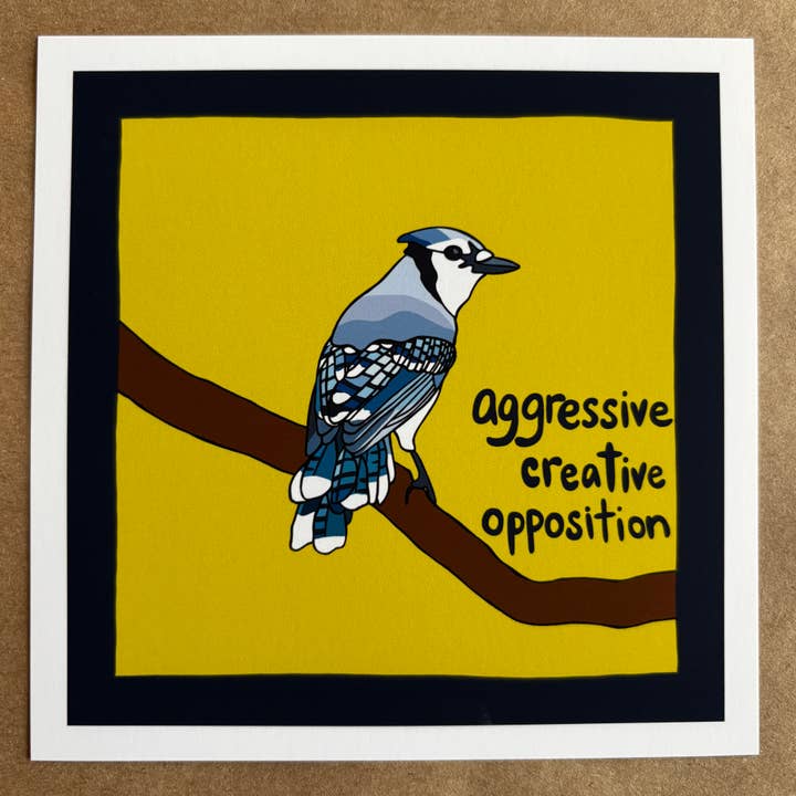 Aggressive kreative Opposition Bluejay Kunstdruck für den Großhandel von AnneArchy