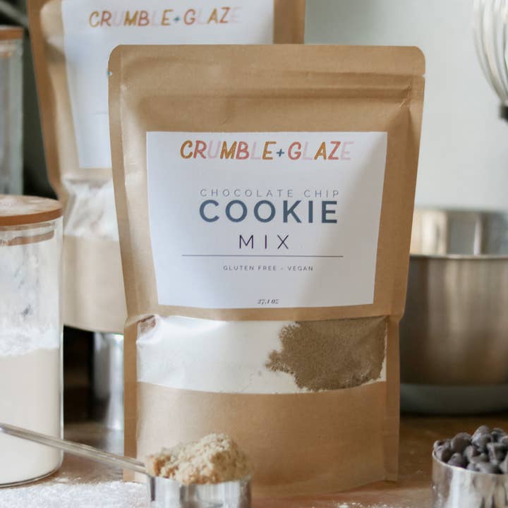 Glutenvrije en zuivelvrije chocoladekoekjesmix voor wholesale door Crumble and Glaze