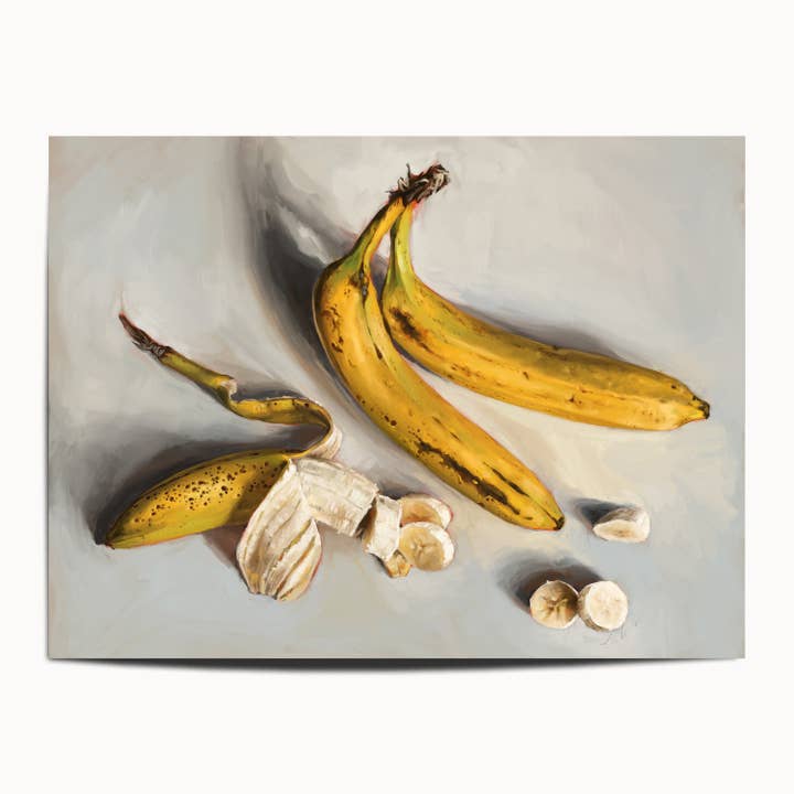 The Ugly Cat Studio - Wholesale Art Print - Bananas Still Life Art Print2