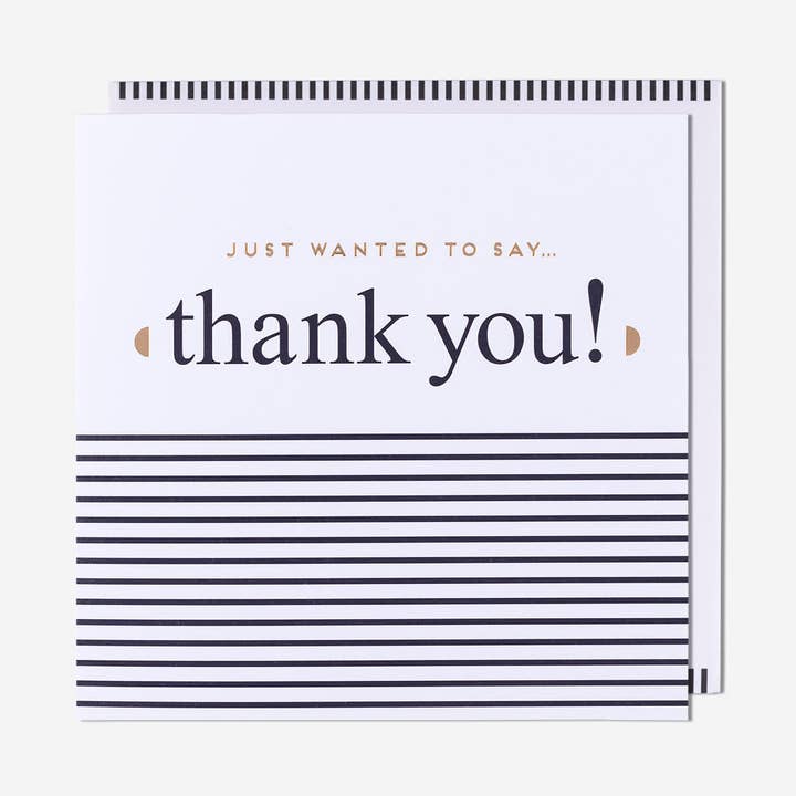 Stripes Thank You Card for wholesale by Pigment Productions Ltd