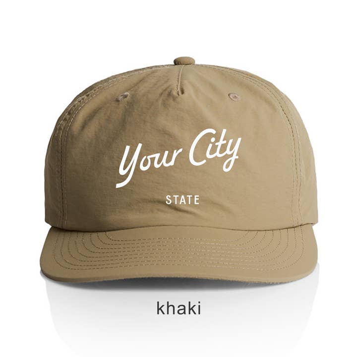 Endless August Supply Co. – wholesale Flat-brimmed cap – Unisex – Custom Nylon Hat | Script Text Customizable Hat | Name Drop6