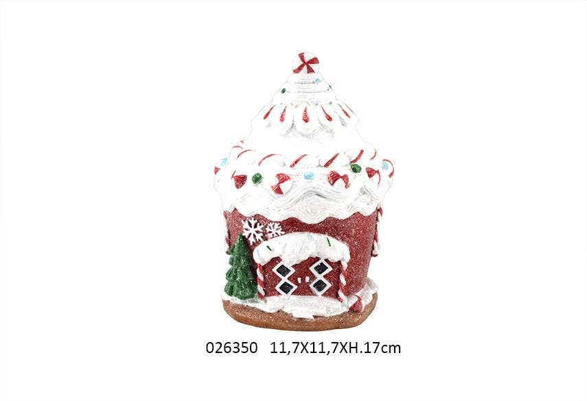 Faye - Wholesale Christmas Decoration - Gingerbread House 'Christmas' 11.7 X 11.7 X H. 17 cm