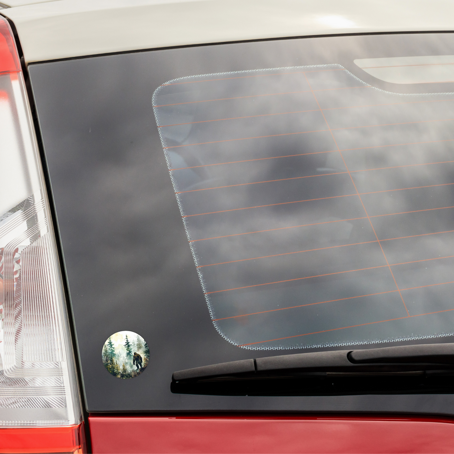 CMarie Northwest - Wholesale Sticker - "He's in the Woods" Bigfoot Sticker, Sasquatch Vinyl Decal3