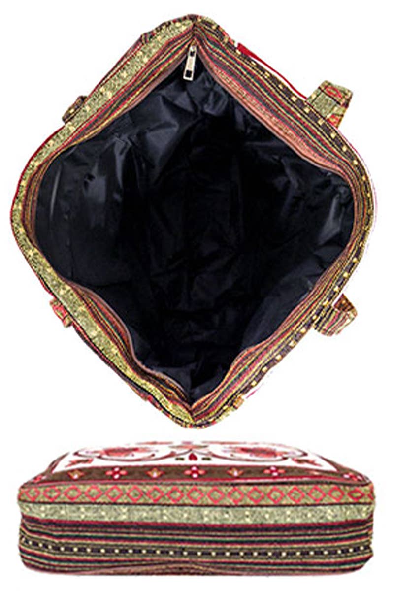 Cap Zone - Wholesale Draagtas - Dames - Draagtas van geweven canvas met wandtapijt8