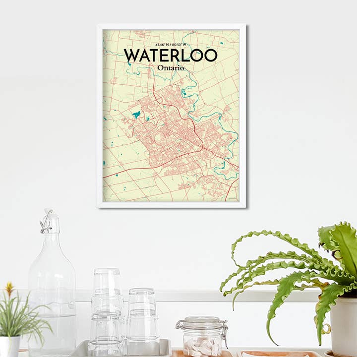OurPoster.com - Wholesale Poster - Waterloo City Map Poster187