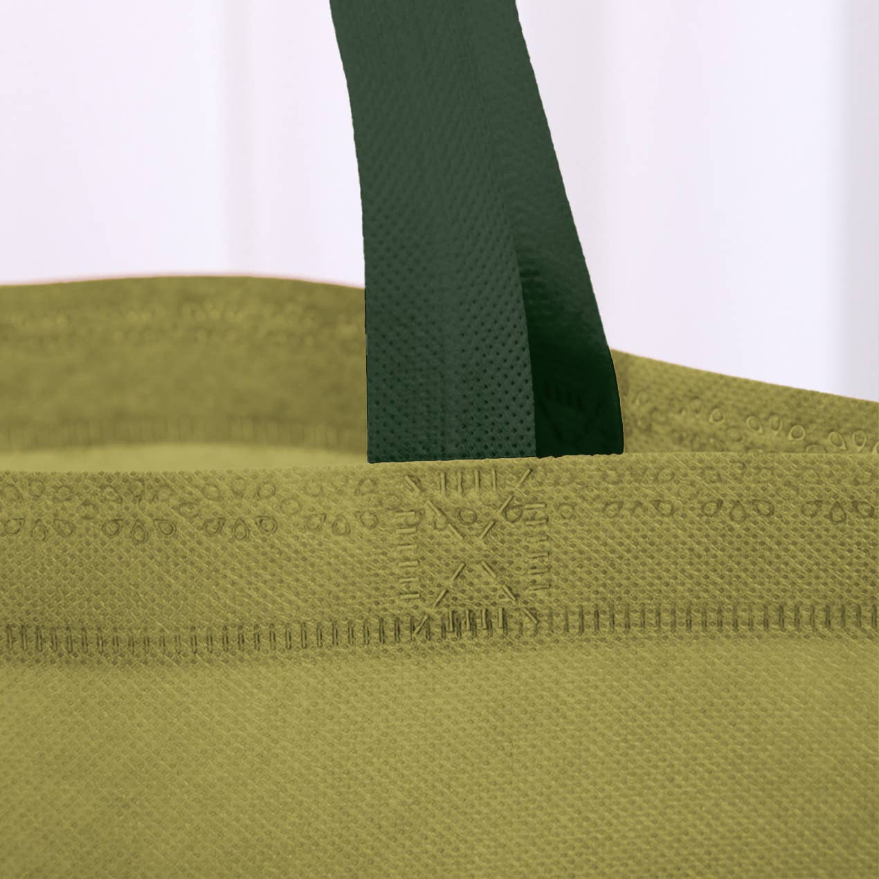 ByHome – wholesale Presentpåse – 50 st, 4 storlekar Matcha Grön Icke-vävd Presentpåse Grönt Handtag1