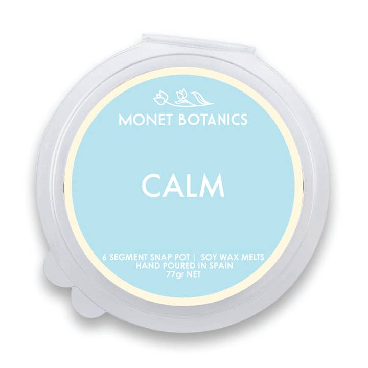 Calm 78gr Snap Pot wax melt for wholesale by Monet Botanics