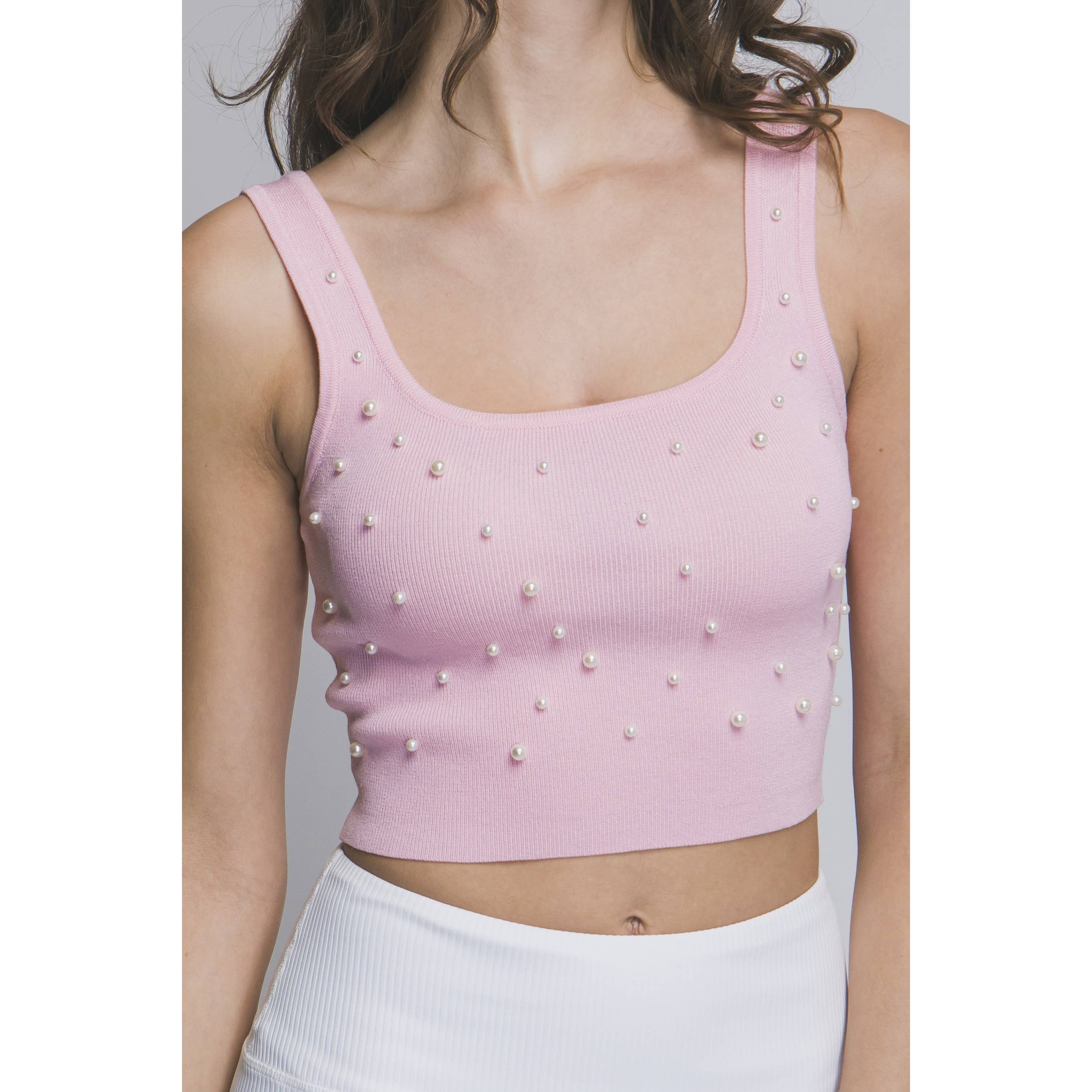 HiteJeans – wholesale Linne (Tryckt) - Dam – Ribbad stickad bolldesign kort linne5