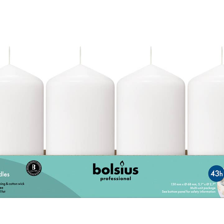 BOLSIUS - Wholesale Pillar candle - 2.75 X 5" Tall Pillar Candles Wedding, Home Decor - White7