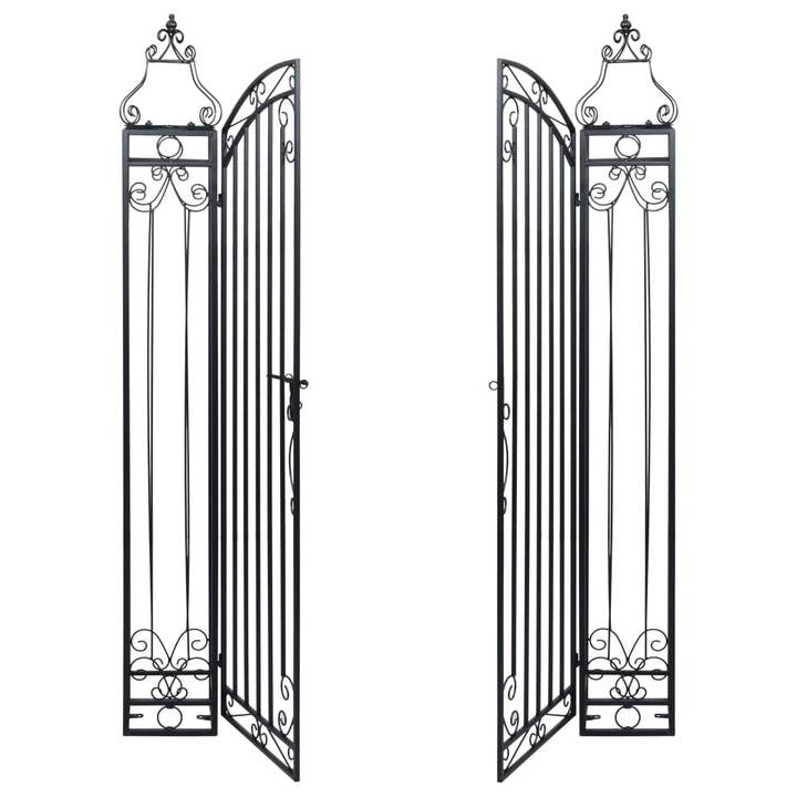 Greenwestons - Wholesale Outdoor ornament/decor - Green's Ornamental Garden Gate Wrought Iron 48"x8.1"x63"2