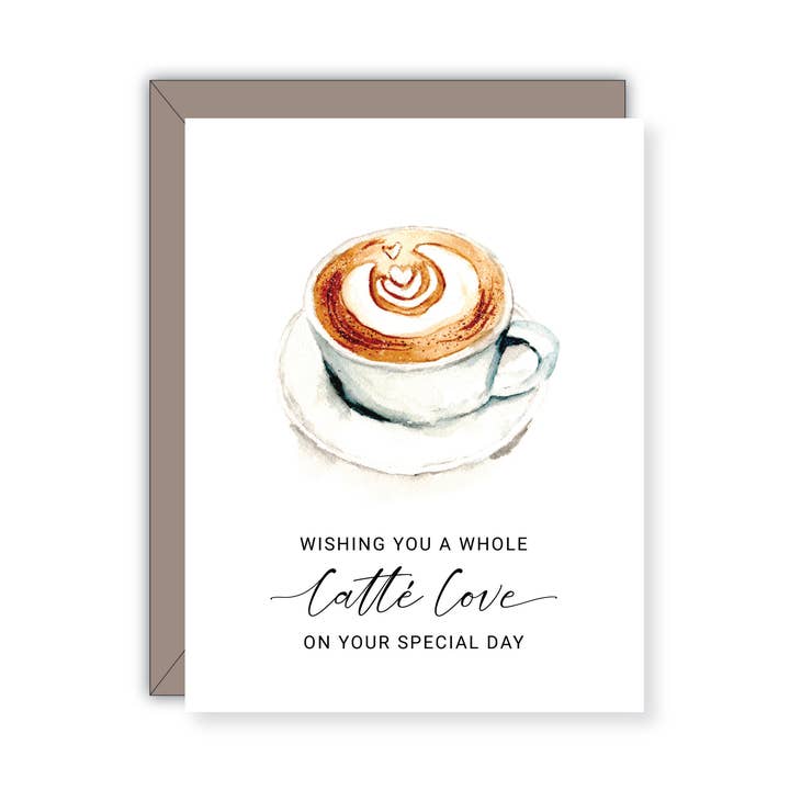 Je te souhaite un anniversaire plein d'amour et de café. pour la vente par Kristine Lee Designs