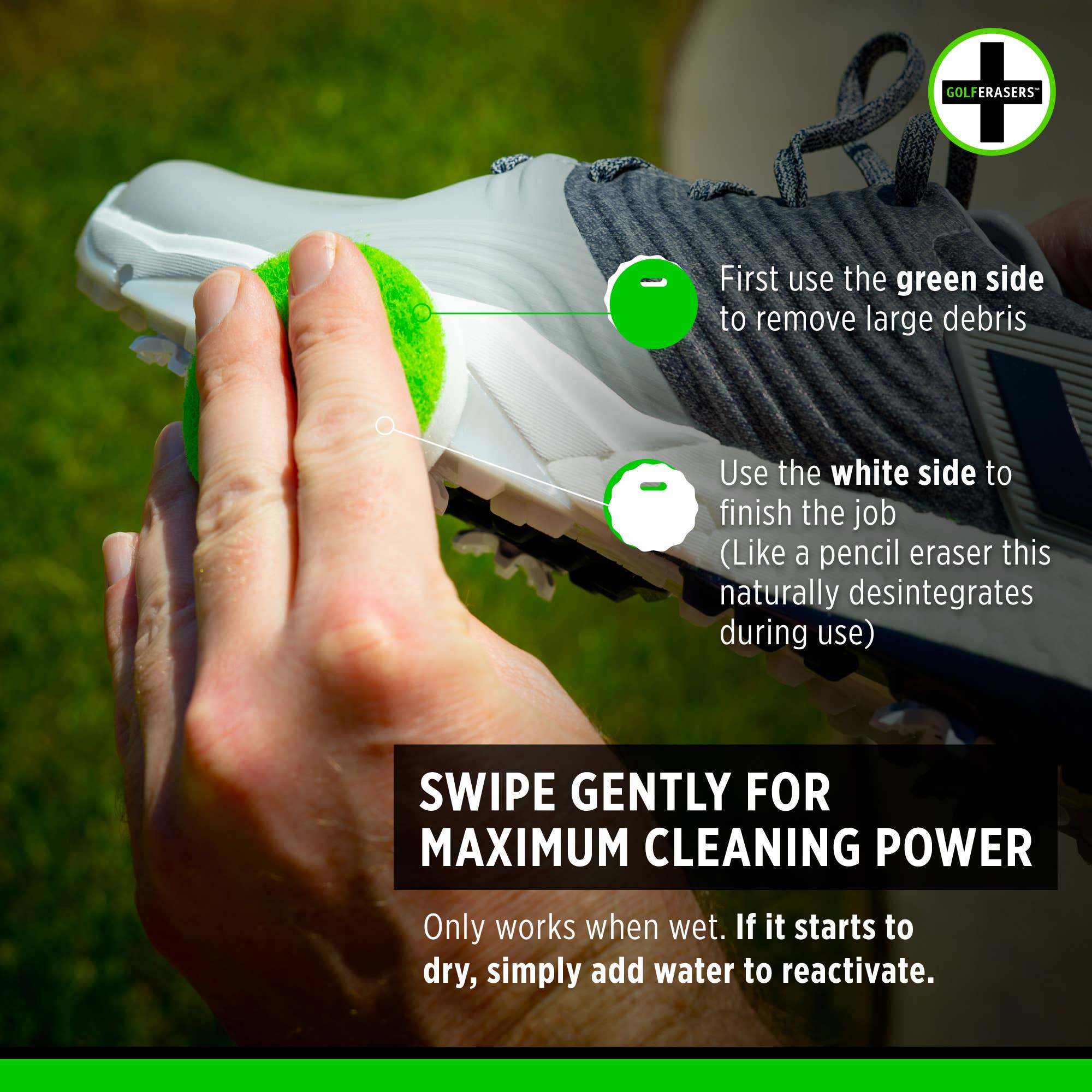 SneakERASERS - Venta al por mayor Accesorios de deporte - Paquete de 12 recambios para limpiador de golf GolferAers5