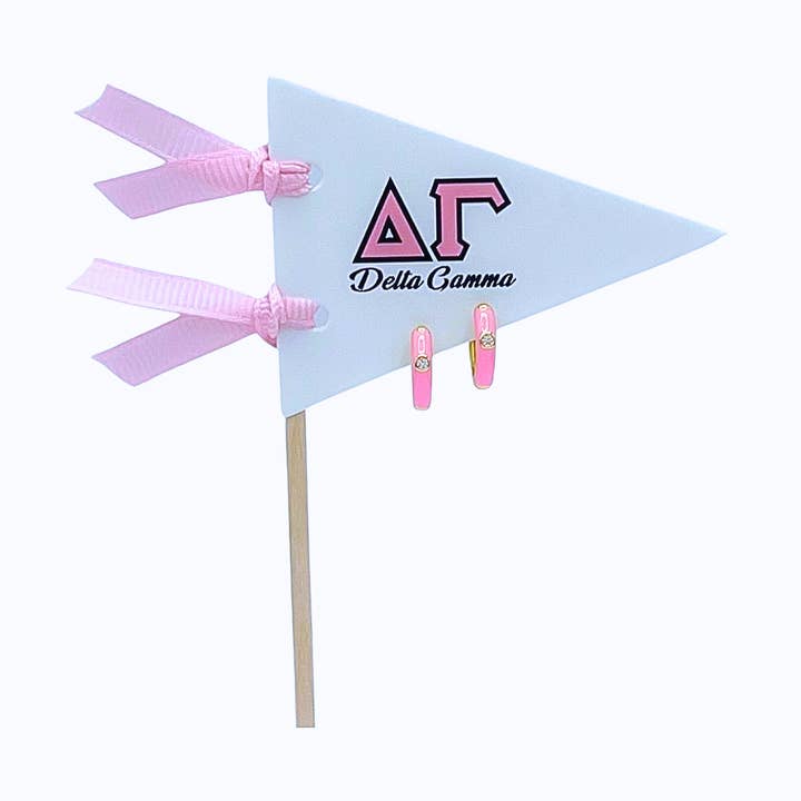 Color Shout - Vente Petits anneaux - Cerceaux Huggie Delta Gamma roses0