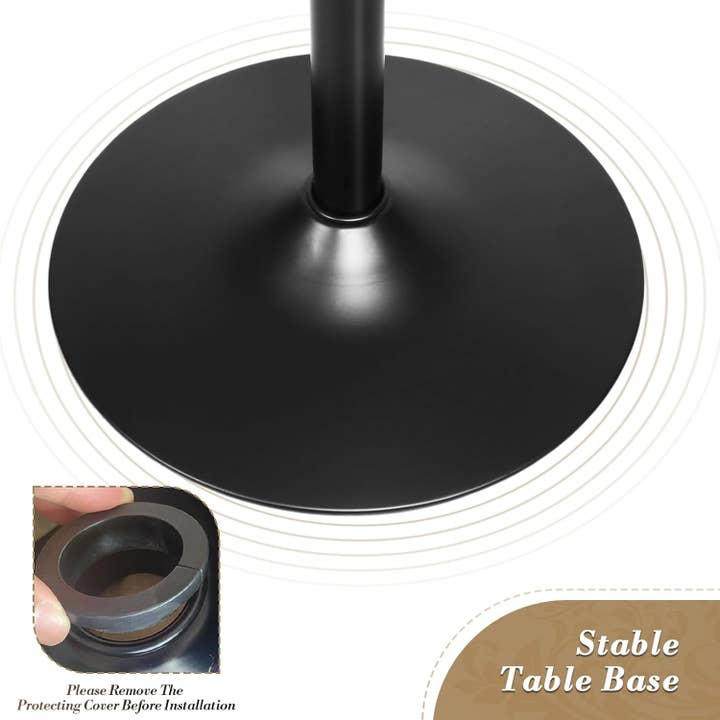 Height Adjustable Round Black Pub Tabletop Outdoor for wholesale on Faire5