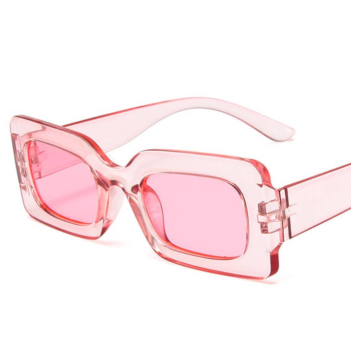 ACCITY - Wholesale Sunglasses - Women's - Trendy Small Square Jelly Sunglasses, Retro Style_CWASG007426