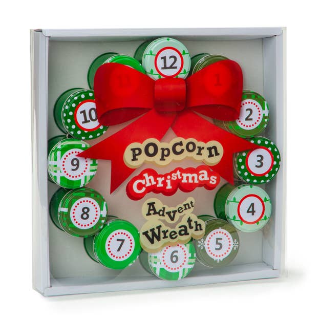 Calendario dell'Avvento con Ghirlanda di Popcorn per la vendita all'ingrosso da parte di Flyer Foods Inc