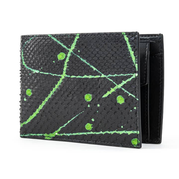 ART 805 P: Portafoglio da uomo in vero pitone per la vendita all'ingrosso da parte di Merisio srl