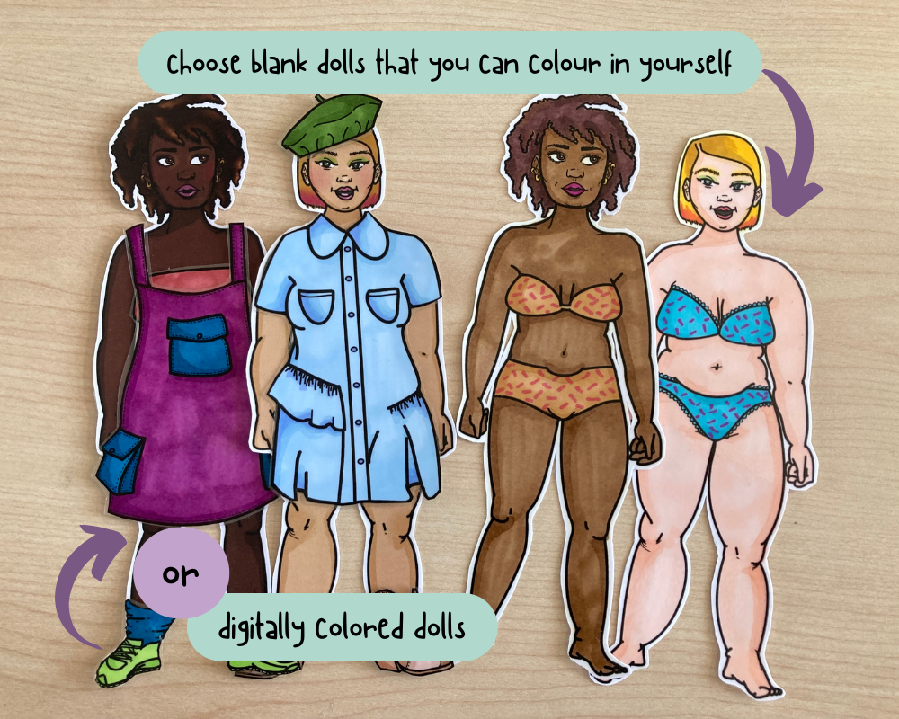 sophupshop - Wholesale DIY Craft Kit - Besties & Buddies Adults - paper doll kit8