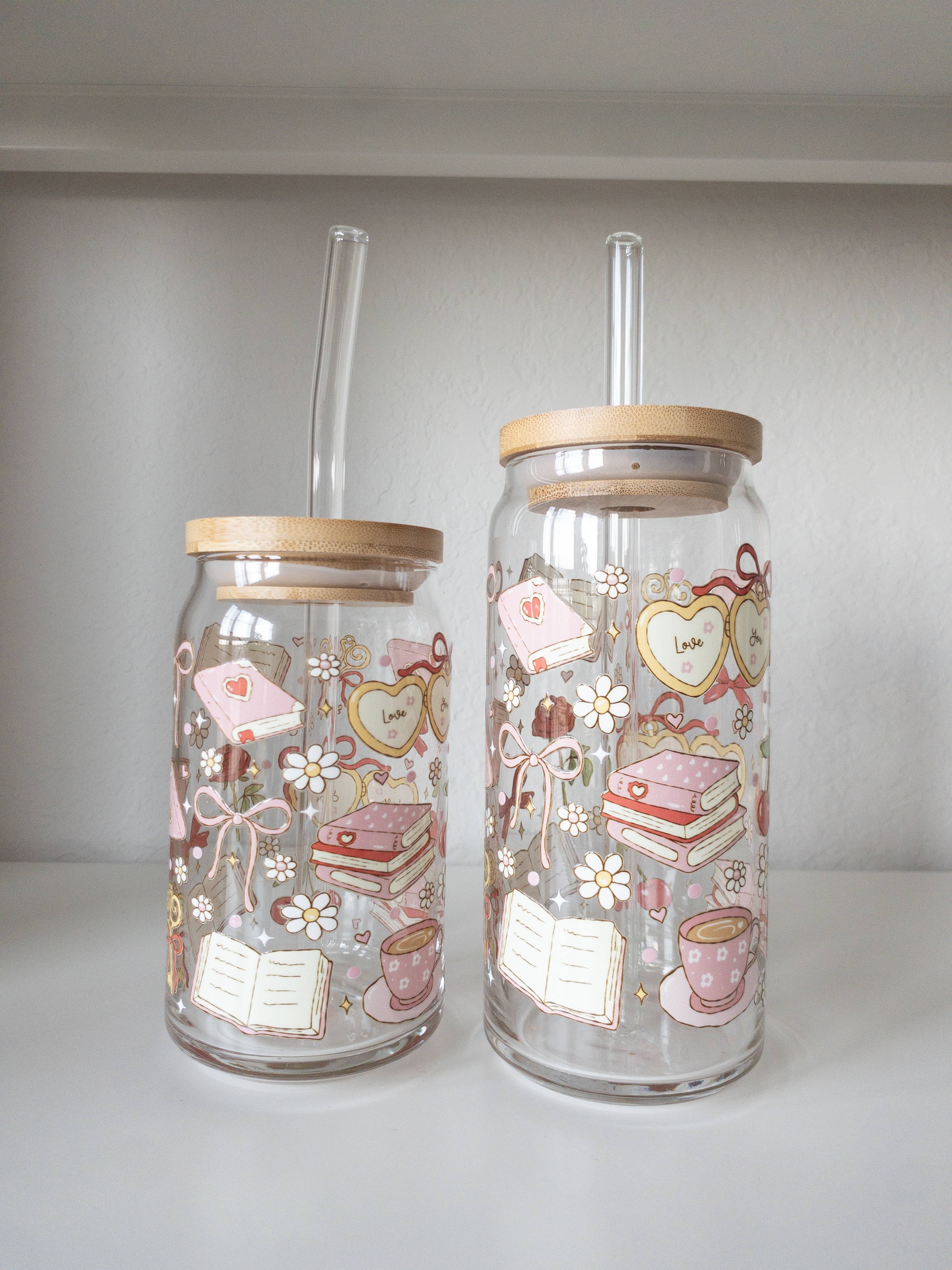 Be Bold Stay Bold – wholesale Drinking glass/cup – Pink Romance Glass Cup, Bookish Glass Cup2