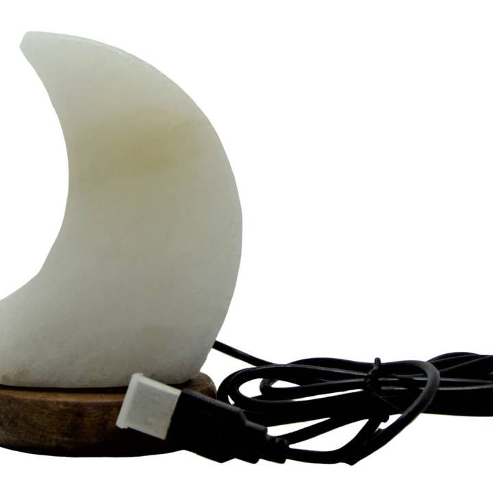 Soorprendimi - IFP ideaforproject srl - Vendita all'ingrosso Lampada da scrivania/d'accento - Lampada USB di sale himalayano a luna bianca