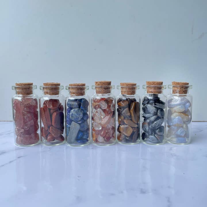 Tsuchi Crystals - Wholesale Spiritual Stone/Crystal - Crystal Chip Bottles1