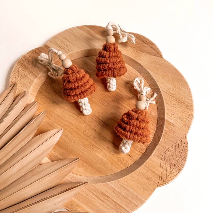 Meraki The Studio Co. - Wholesale Car Decorative Charm - Unisex - Macrame Car Charm Mushroom Diffuser | RearView Mirror Hanger1