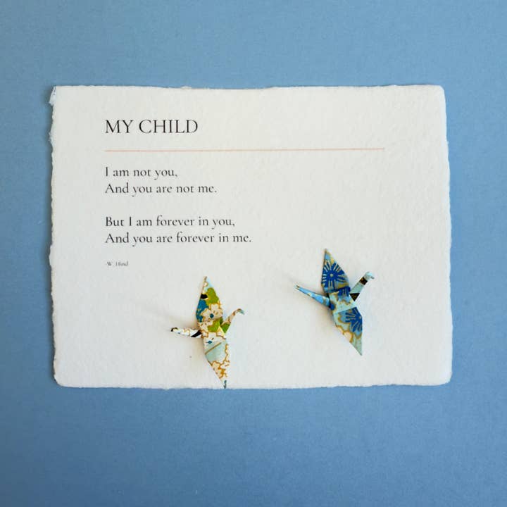 tiny poetry project – Großhandel Geburtstagskarten – Mein Kind: Origami-verzierte Geburtstagskarte1