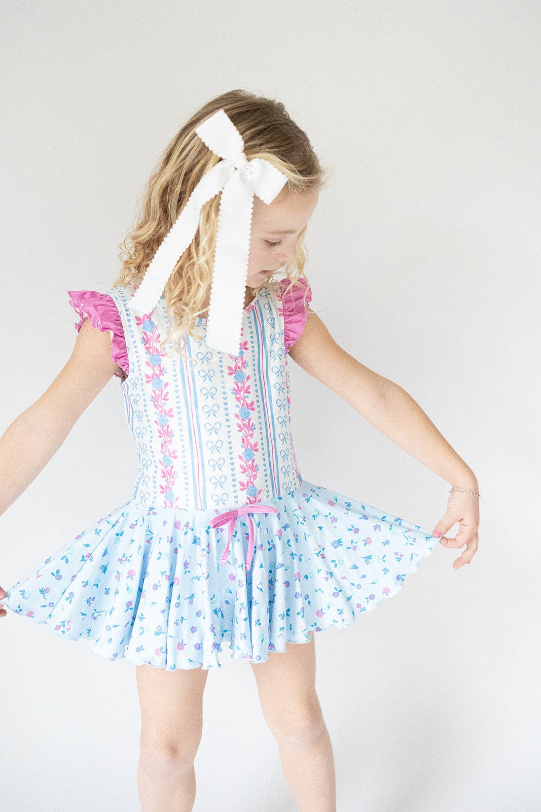 Cheeky Plum - Wholesale Leotard - Kids - Farrah Leotard - Rosé Ribbon Luxe8