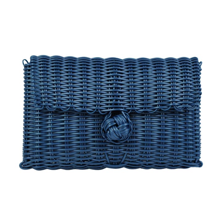 Clutch, Solid in Fog Blue for wholesale by The Lilley Line