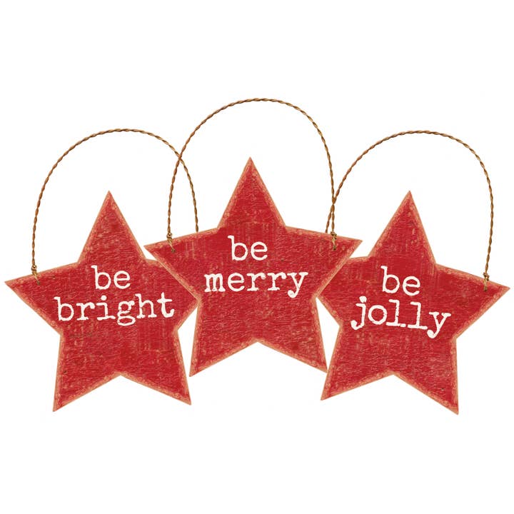 Be Jolly Ornament Set for wholesale by Primitives by Kathy
