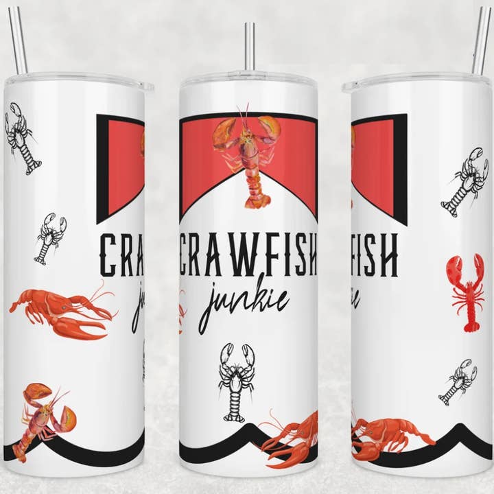 Crawfish Junkie #2 | Tumbler for wholesale by Designs by Robyn