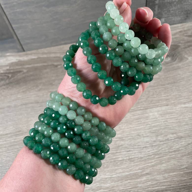 Keystone Crystals - Wholesale Beaded Bracelet - Polyhedral Gemstone Bracelet 8mm  – Assorted Crystals for Retail and Gift Shops5