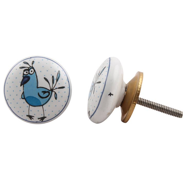 Dekorativa möbelknoppar i keramik med tupphandtag för wholesale av Daana Paani LLC