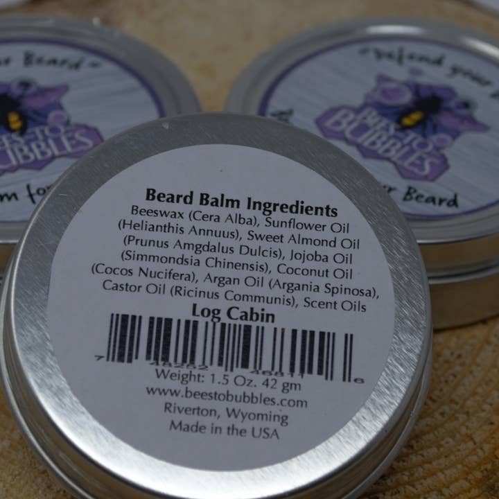 Bálsamo para Barba Log Cabin para venta al por mayor de Bees-to-Bubbles Handcrafted Soaps