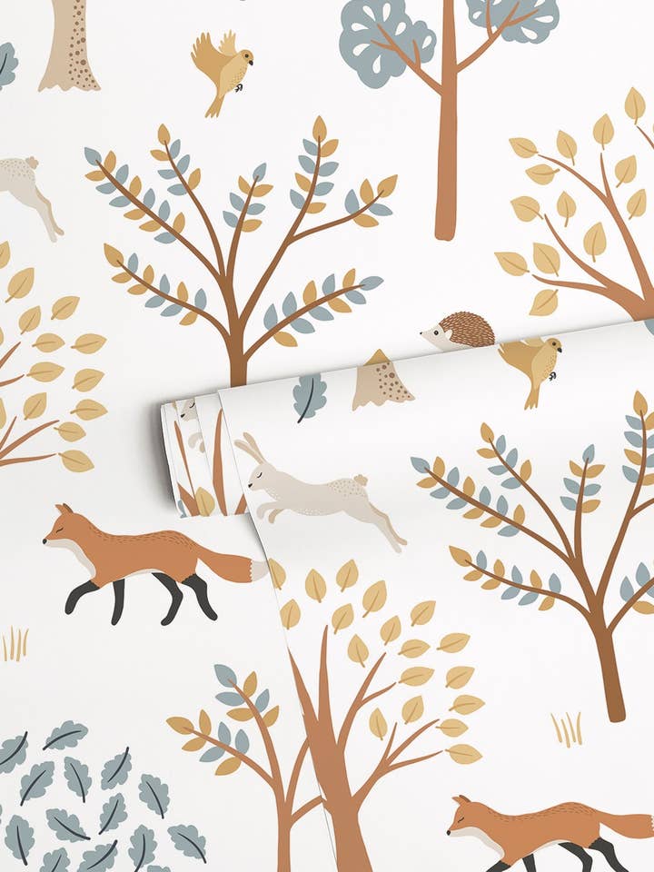 JÖRO - Papel pintado con motivos forêt et renard (H0699) para venta al por mayor de LILIPINSO