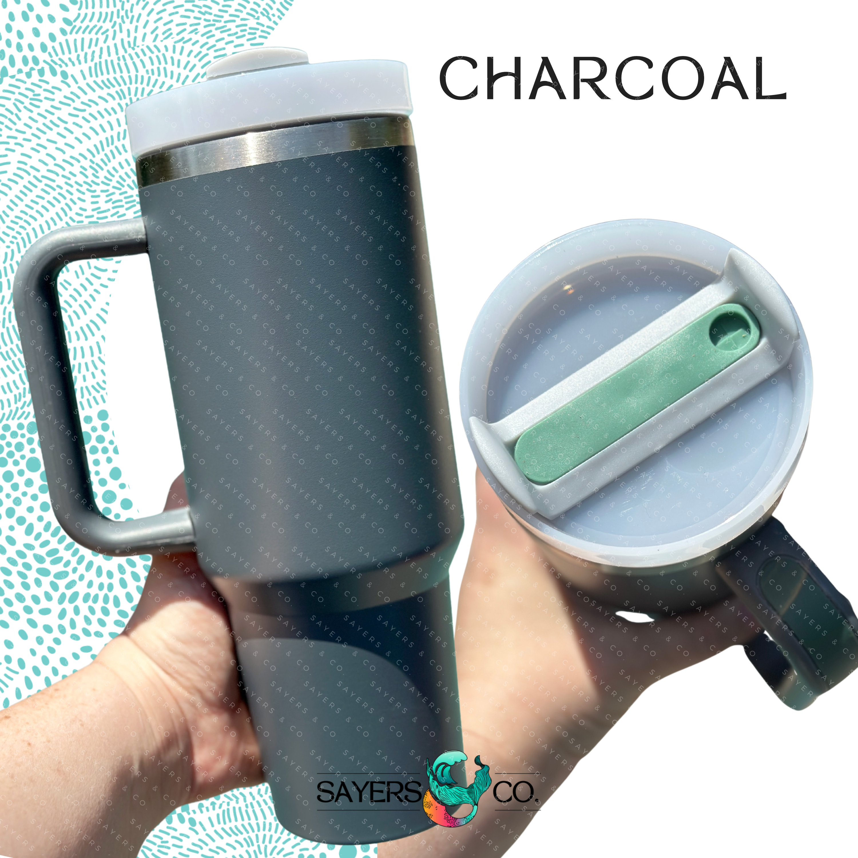 Sayers & Co. - Vente Gourde/bouteille isotherme - Gobelet isolant à paroi double avec couvercle à vis 40 oz (1,18 L) version 2.0 - prêt à personnaliser1