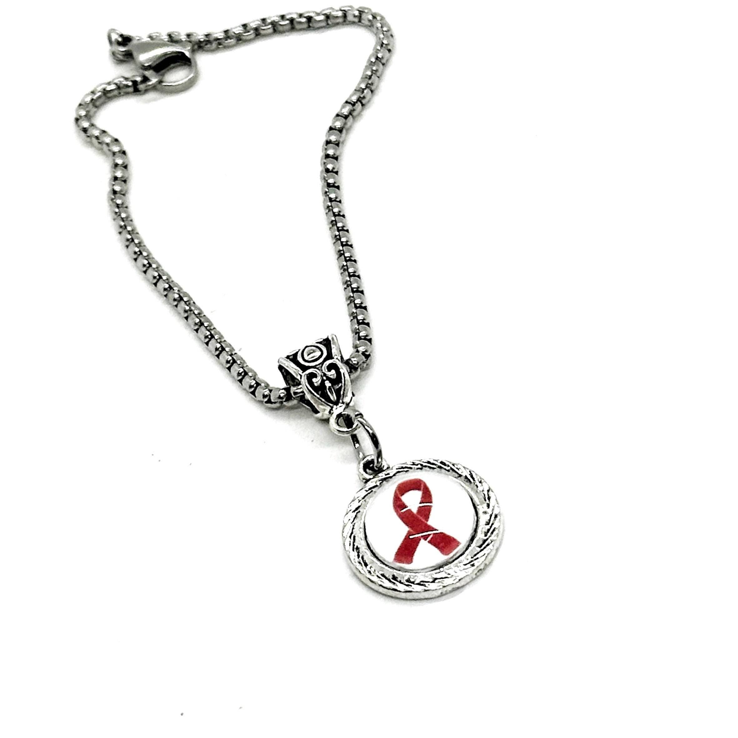 Wholesale Red Ribbon Pendant Necklace, Red Ribbon Jewelry, Red