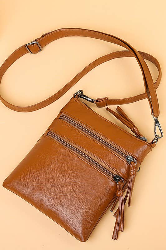 ACCITY - Wholesale Shoulder Bag - Women's - SOFT LEATHER VERTICAL ZIPPER SHOULDER BAG_CUAB00339