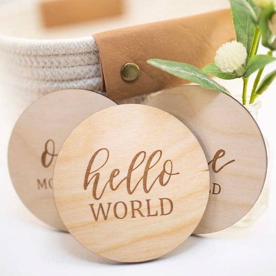 Hello World Announcement sign for wholesale by KEWE Clothing