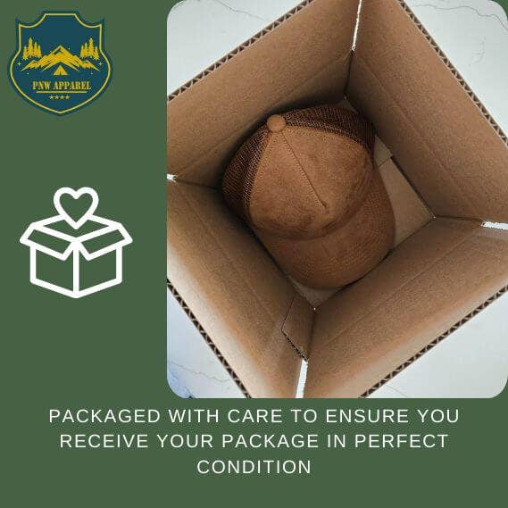 PNW Apparel – wholesale Trucker hat – Unisex – Sasquatch Leather Patch 5-Panel Trucker Hat – Unique Cap11