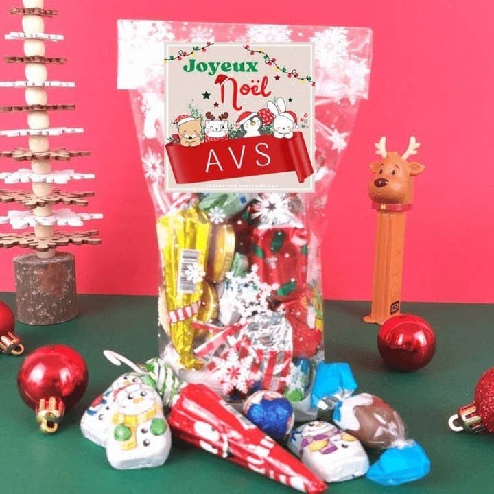 Saco de chocolate de Natal - Merry Christmas AVS por atacado de Génération Souvenirs